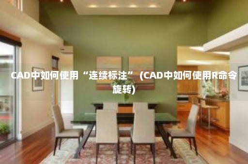 CAD中如何使用“连续标注” (CAD中如何使用R命令旋转)