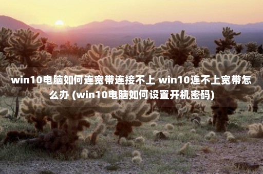 win10电脑如何连宽带连接不上 win10连不上宽带怎么办 (win10电脑如何设置开机密码)