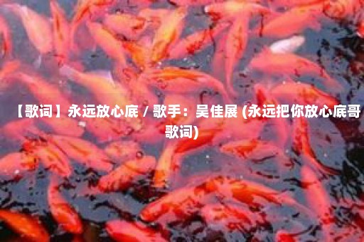 【歌词】永远放心底 / 歌手：吴佳展 (永远把你放心底哥歌词)