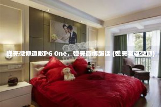 弹壳微博道歉PG One，弹壳微博超话 (弹壳老婆微博)