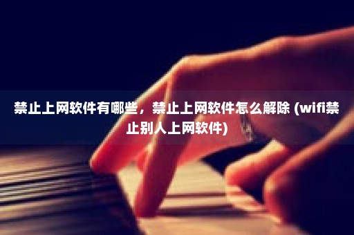 禁止上网软件有哪些，禁止上网软件怎么解除 (wifi禁止别人上网软件)