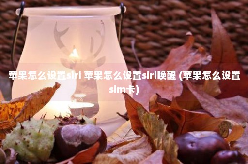 苹果怎么设置siri 苹果怎么设置siri唤醒 (苹果怎么设置sim卡)